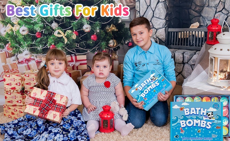 Bath Bombs for Kids with Surprise Inside, 20 Pack Handmade Bath Bomb Gift Set...