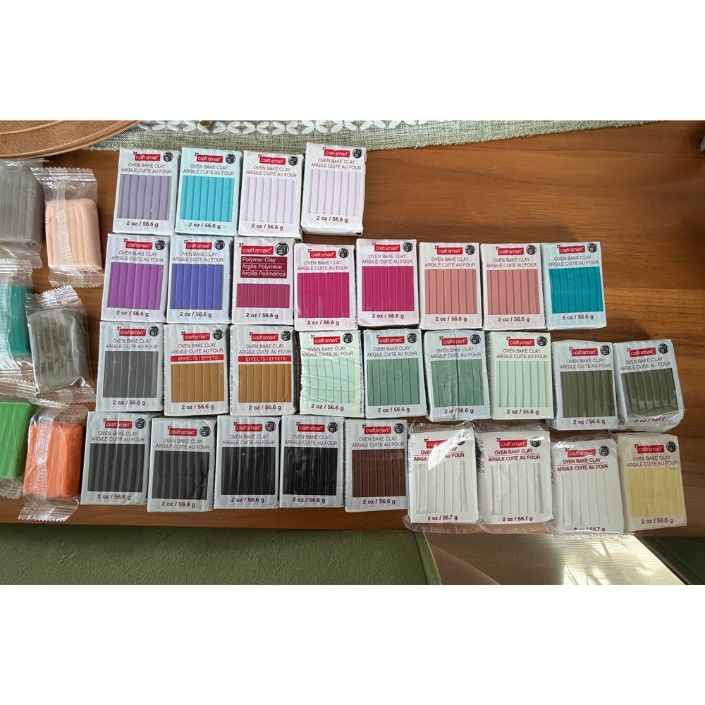 Polymer Clay Bundle! Craft Smart, Sculpy, Fimo, Open stash, and Pasta Roller!