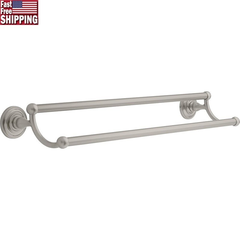 Wall Mounted Towel Bar Space Saving Bath Accessory SpotShield Easy Install New