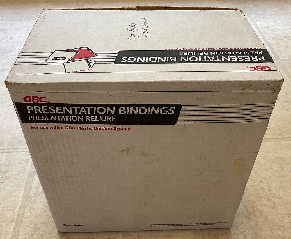 85 GBC Plastic Binding Combs Presentation Binder Spines 1 inch 19 Ring Black