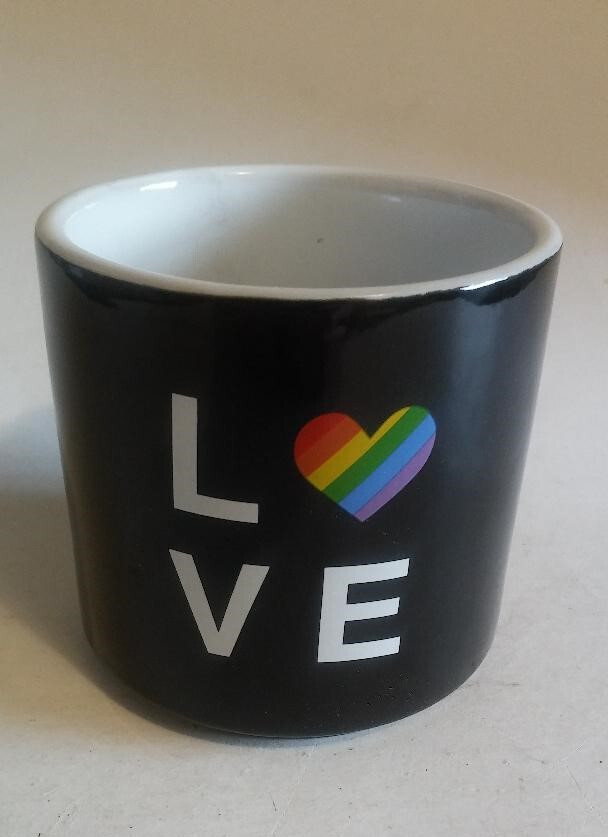LOVE Planter featuring Rainbow Heart Design