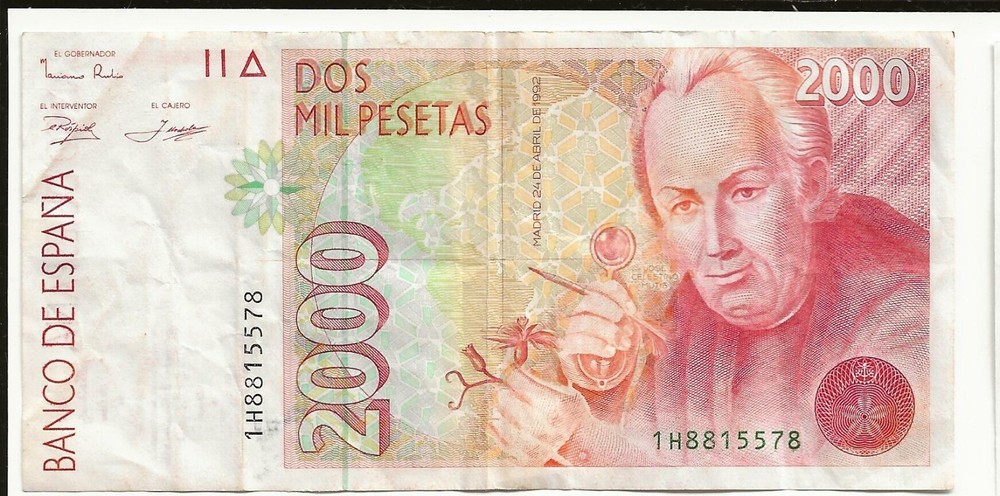 P164 1992 Spain 2000 peseta note Combined Shipping world lot