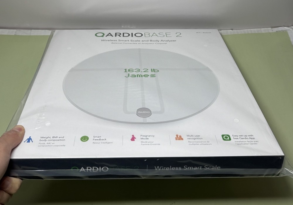 Qardio Base 2 Wireless Smart Scale &Body Analyzer, WiFi-Bluetooth - White