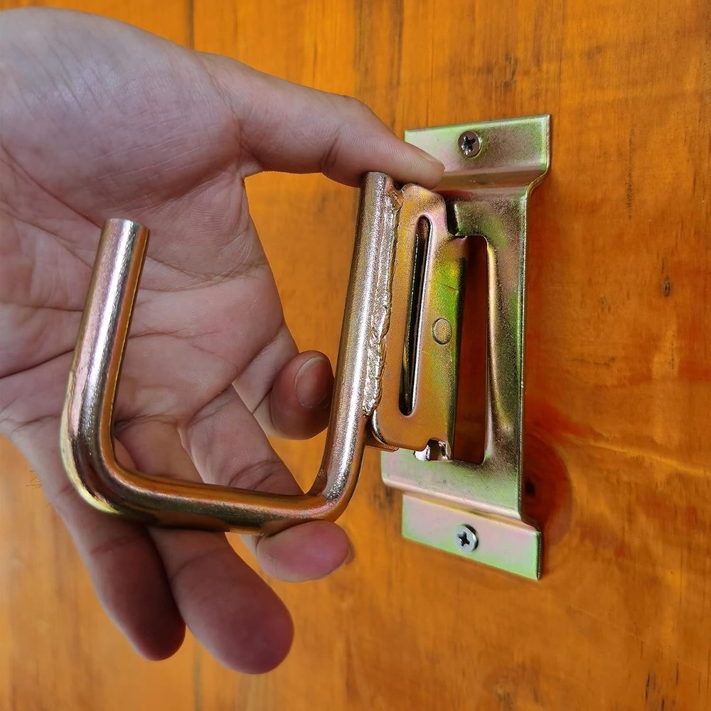 4 Pack Heavy Duty E-Track J-Hooks for Trailer Organization - 400 lbs Capacity