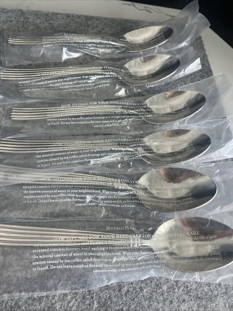 6 REED & BARTON CRESCENDO II Dinner Spoon Stainless 18/10 Flatware
