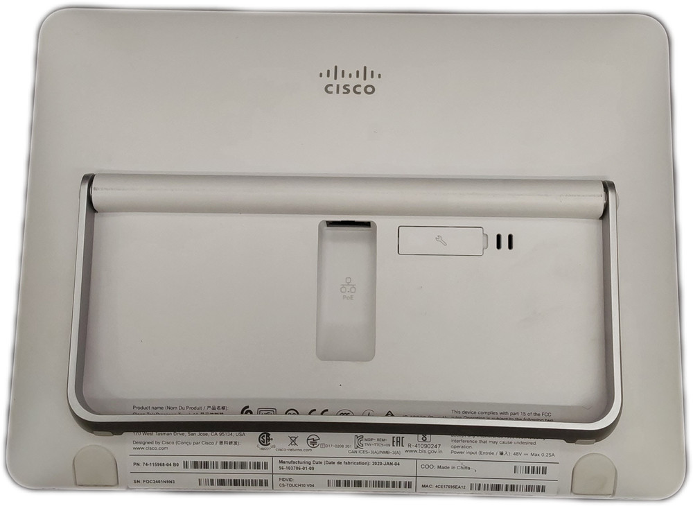 Cisco Touch 10 Tablet Conference Controller CD-T10-TS-L-K9