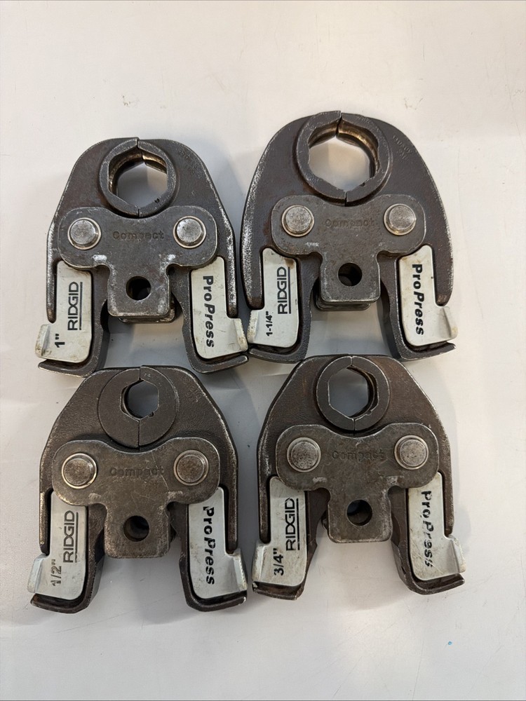 Ridgid ProPress Compact Jaws 1/2” 3/4” 1” 1 1/4” total 4 Jaws
