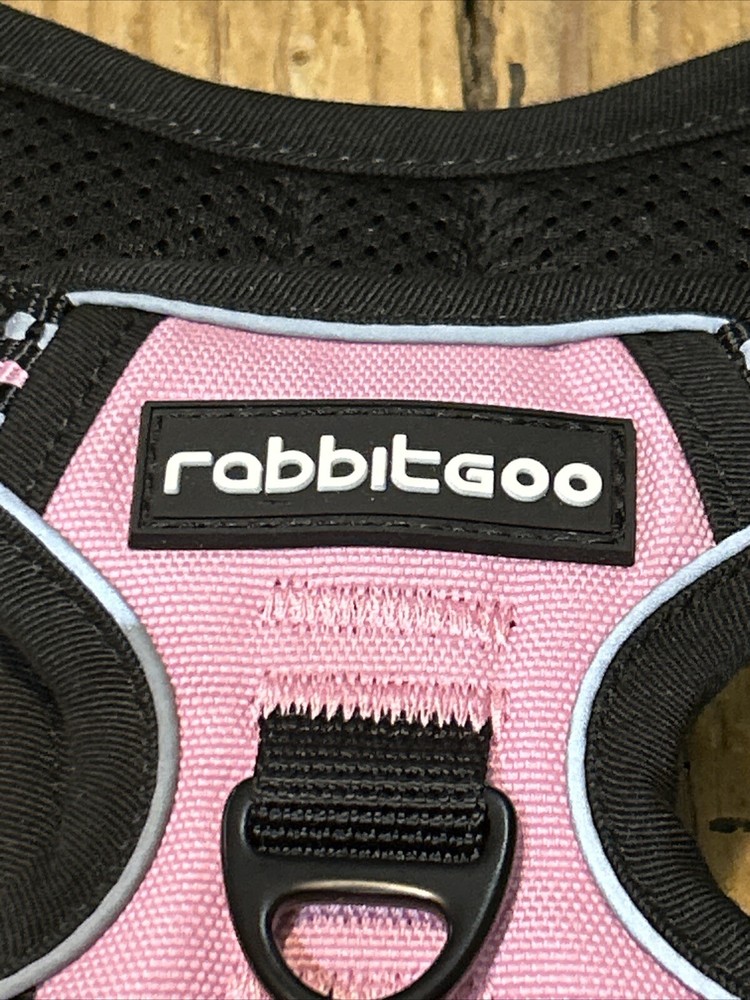 Rabbitgoo Dog Harness, No-Pull Padded Pet Harness 2 Clips Adjustable Soft S Pink