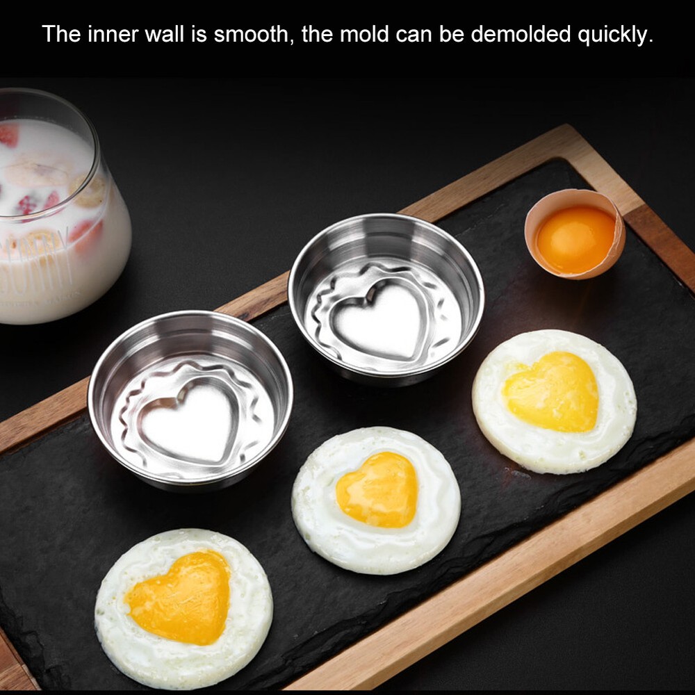 304 Stainless Steel Heart Shape Egg Mold For Kitchen Tools MH8