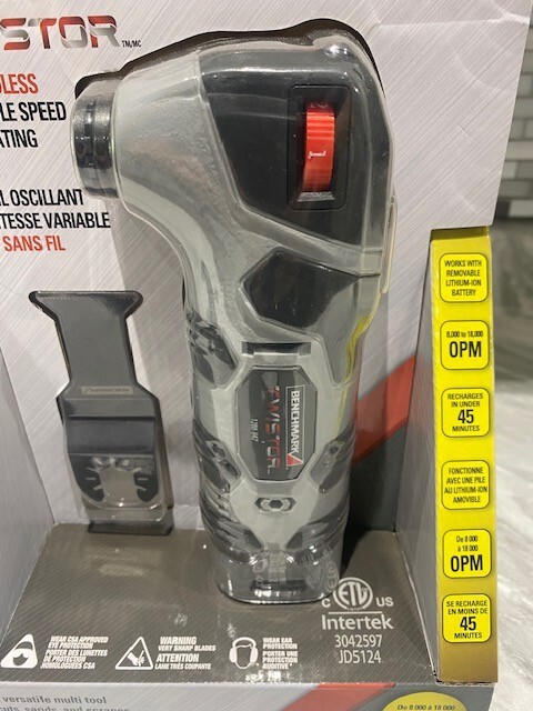NEW BENCHMARK TWISTOR 8V CORDLESS VARIABLE SPEED OSCILATING TOOL - TOOL ONLY