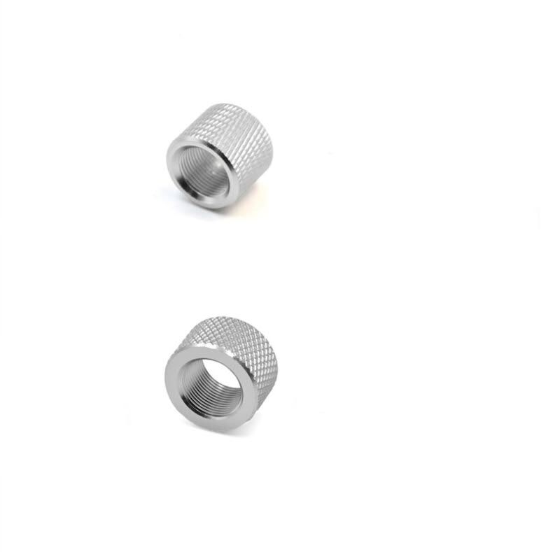 Aluminum Thread protector Silver Color 1/2x28 Thread or 5/8x24 Thread