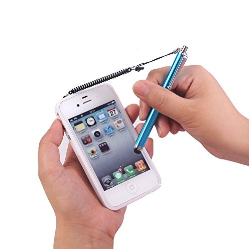 Stylus Tether, Wisdompro 10 Pack of Detachable Elastic Coil Tether