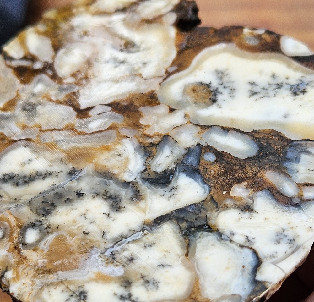 Common Opal With Dendrites Lapidary Slab 64 Grams