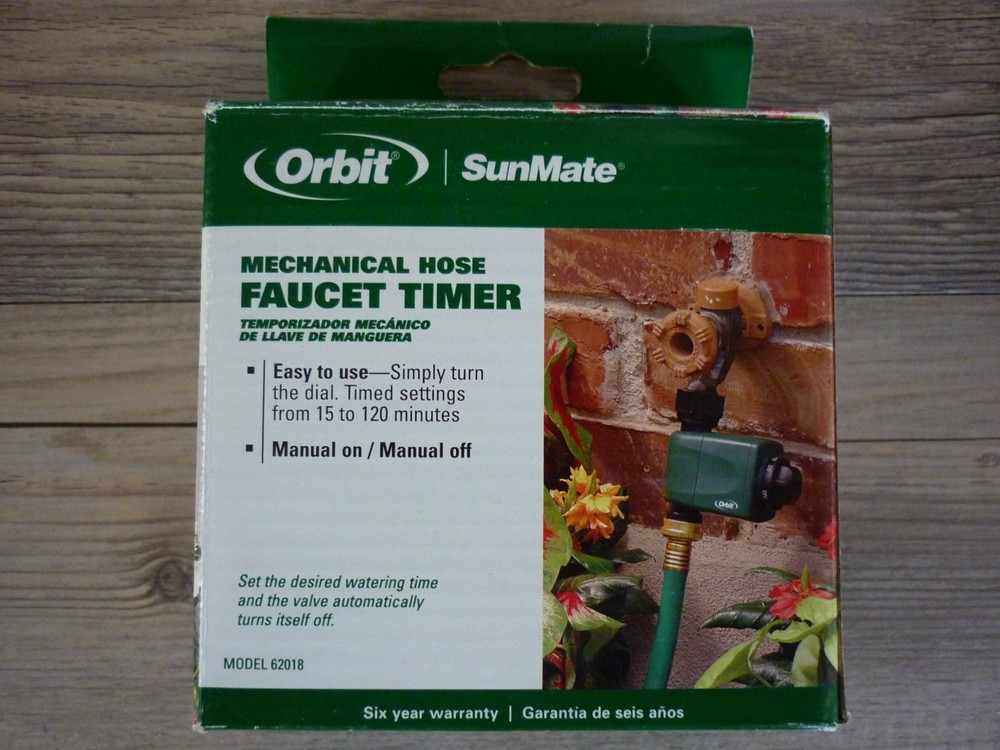 ORBIT SUNMATE MECHANICAL HOSE FAUCET TIMER MODEL 62018 NOS