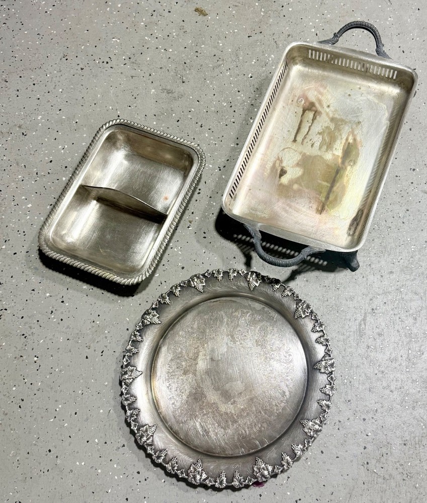 Vintage Large Silver Trays