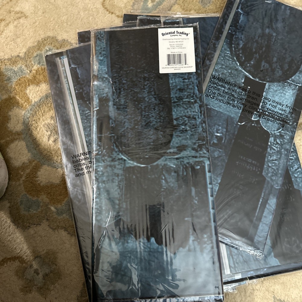 Haunted Cemetery Backdrop - 3 Pc. , 9 ft. x 6 ft.