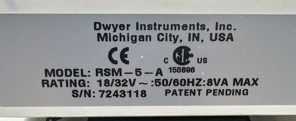 Dwyer Instrument series RSM-5- A**Pre-Owned**