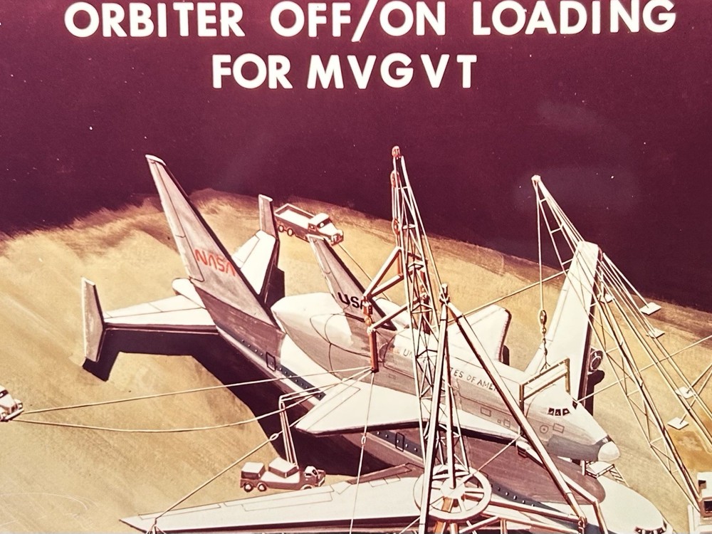 1977 NASA KSC Shuttle Artist Concept Loading Presentation Transparency-95