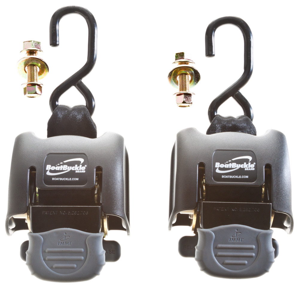 BoatBuckle Retractable Tie-Down System - Powder Coated Steel