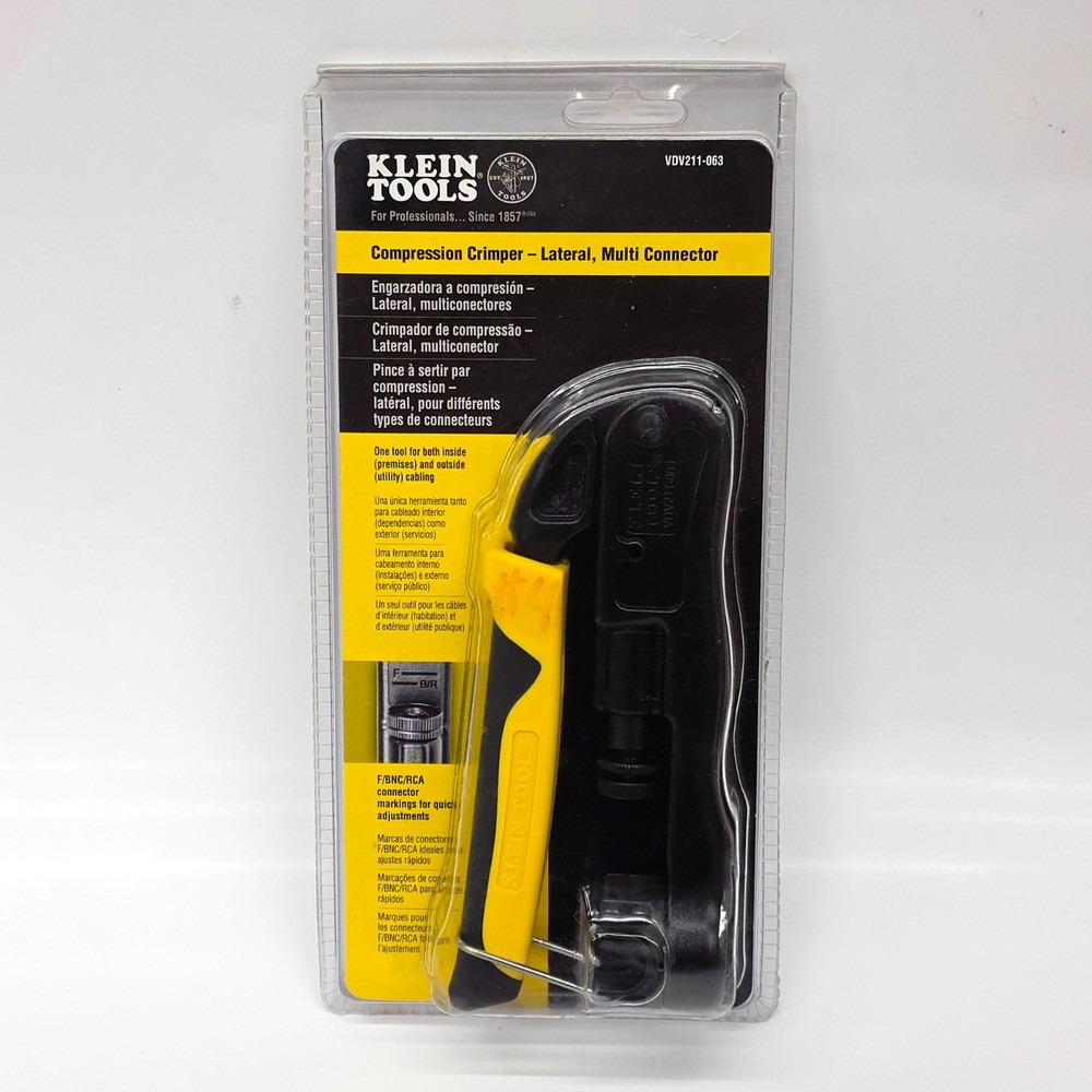 Klein Tools VDV211-063 Heavy-Duty Multi-Connector Compression Crimper