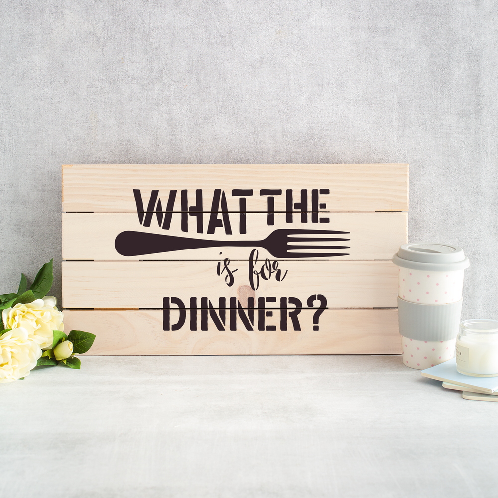 What The Fork Stencil - Durable & Reusable Mylar Stencils