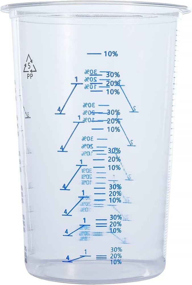 32oz.(1000ml) Disposable Flexible Clear Graduated Plastic Mixing Cups