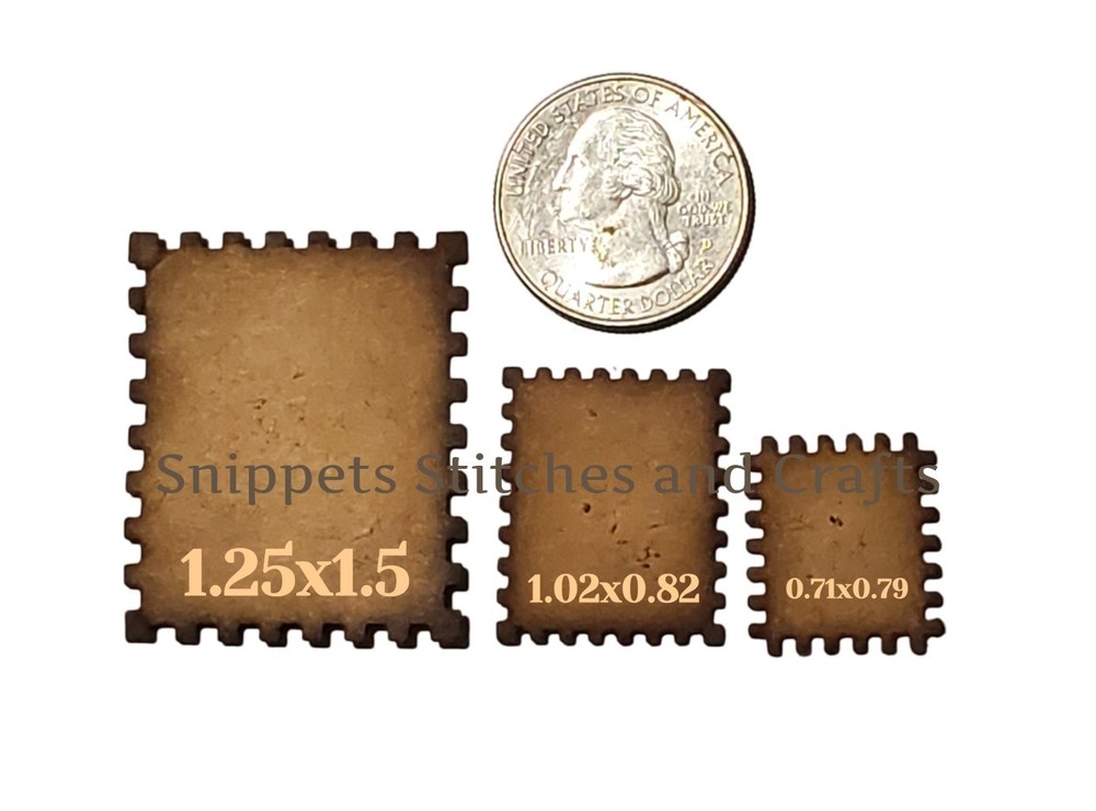 3pc SET Rectangular Postage Stamp Paper Punch Craft Punch Paper Scrapbooking
