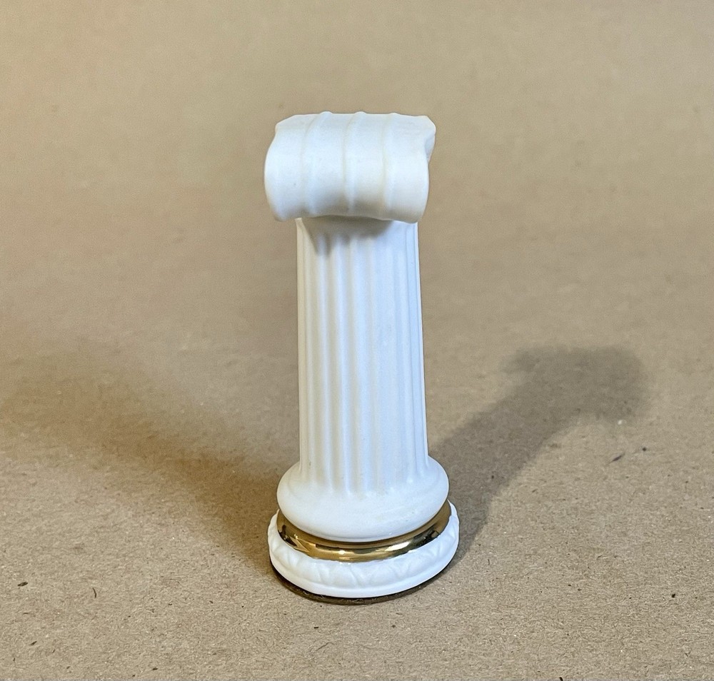 Franklin Mint, White ROOK Ionic Column, Chess Set of the Gods, Replacement NICE!
