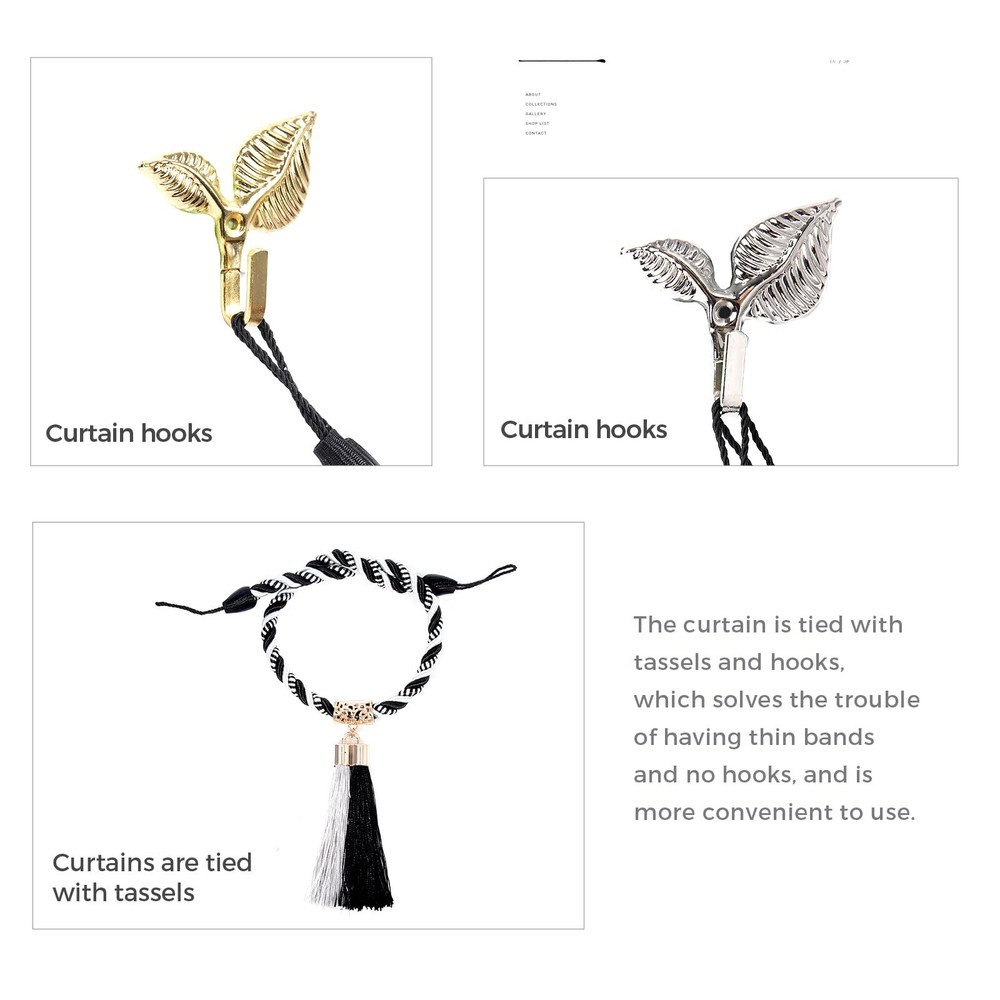 CurtainTassel Tiebacks Curtain fixator Suitable for Thin or Thick Curtains Na...