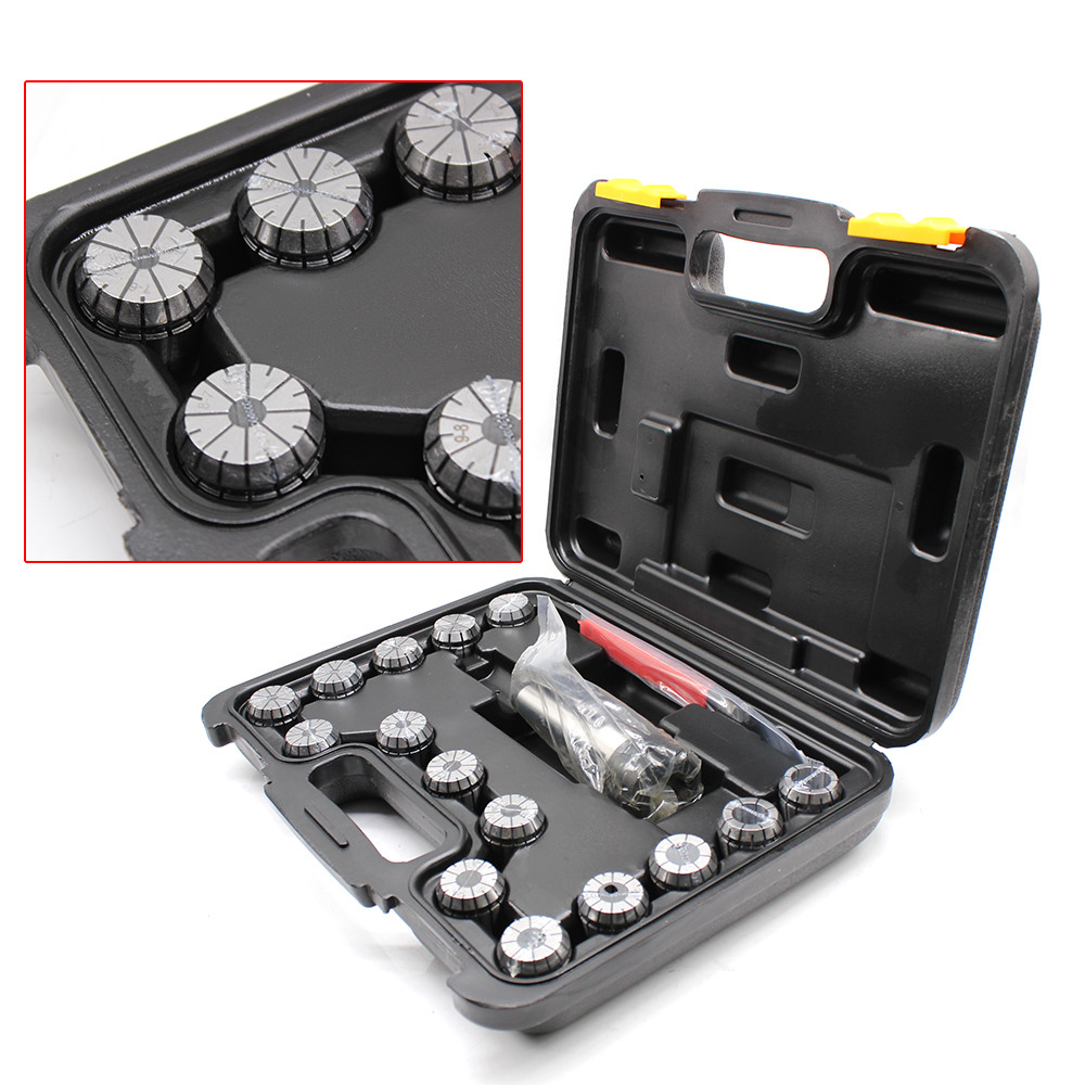 ER32 Collet Set MT3 Shank Chuck & Spanner+Box For Milling Machine High Precision
