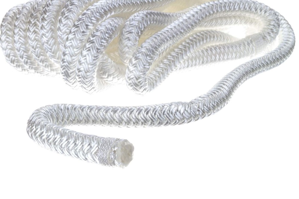 SEACHOICE Double-Braid Nylon Dock Line 1/2" x 20' 40121 White