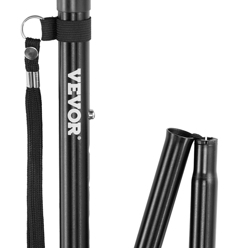 Walking Cane Folding Walking Stick 8-Level Adjustable Height & Pivoting Tip