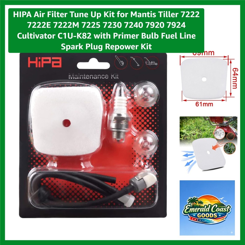 Air Filter Tune-Up Kit for Mantis Tiller – Boost Performance Lasting Durability