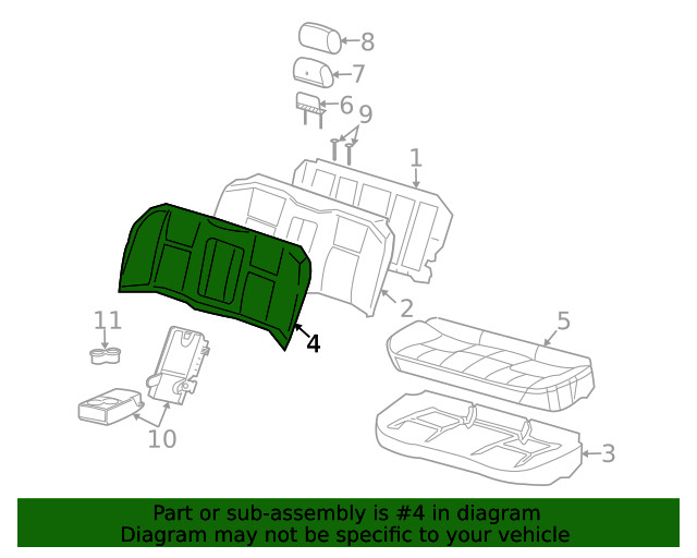 Genuine GM Seat Back Cover 88994835