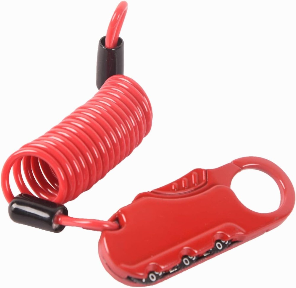 3 Digit Combination Bicycle Helmet Backpack Lock Cable Anti-Theft Bicycle Lock