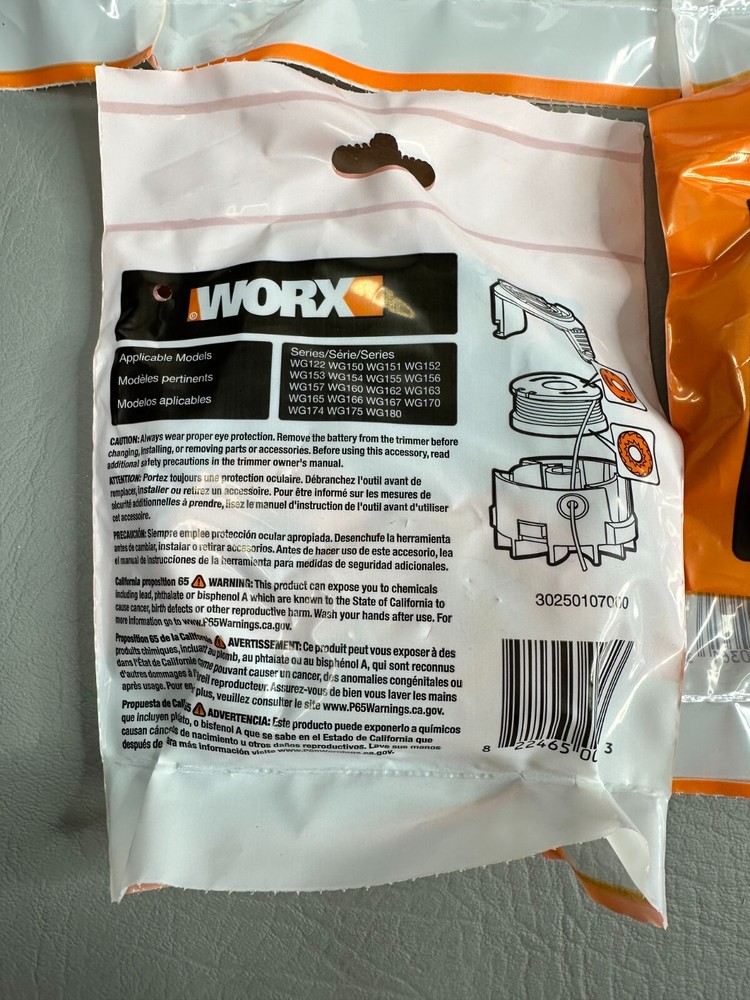 Worx Trimmer Replacement String Spools 10 Pack Case #WA0004.15 20 Spools