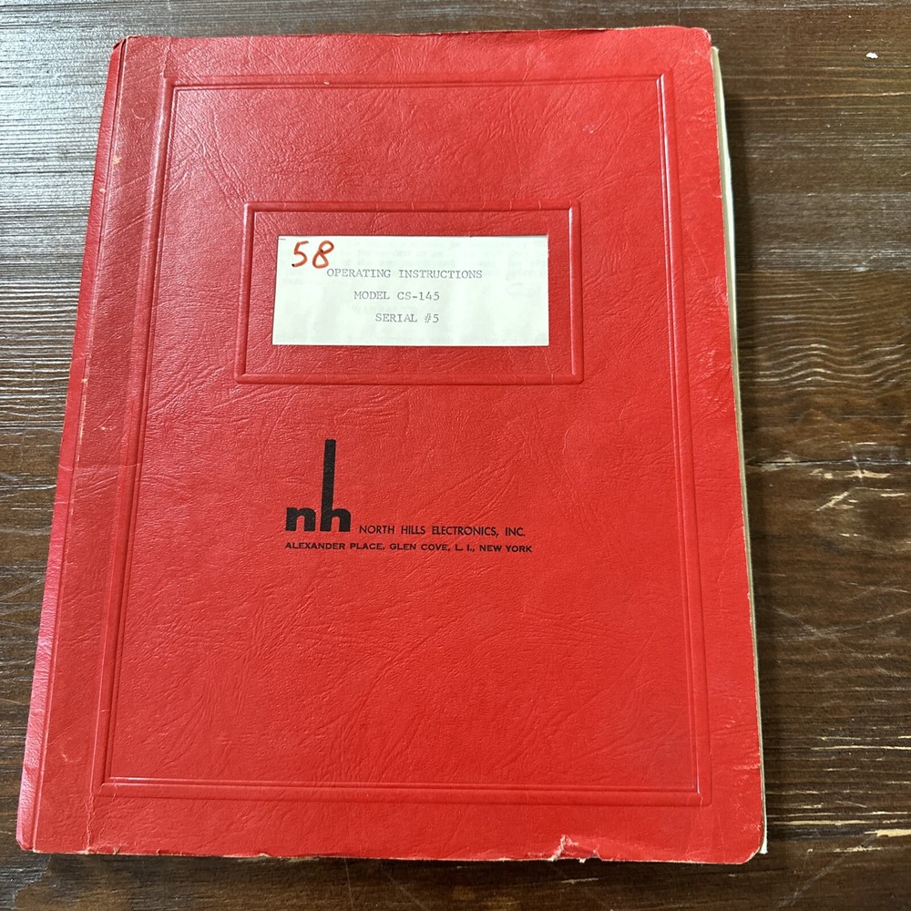 North Hills Electronics Model CS-145 Serial #5 Operating Instructions