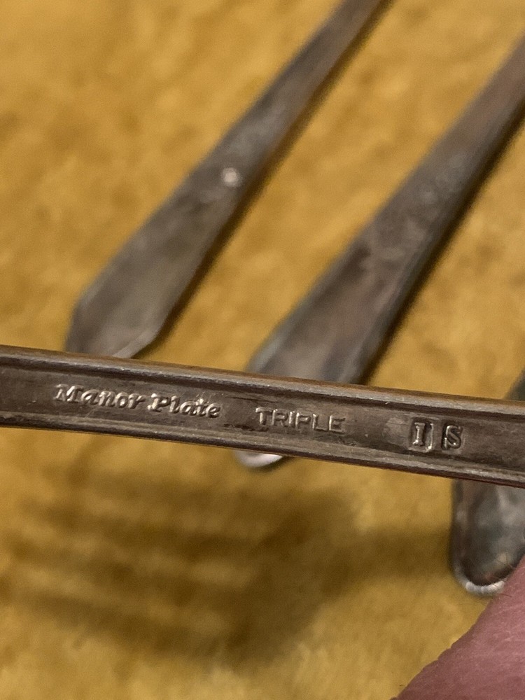 4 Grille Fork Lot ROSEDALE 1933 Manor Plate Silverplate Flatware Kitchen Drawer