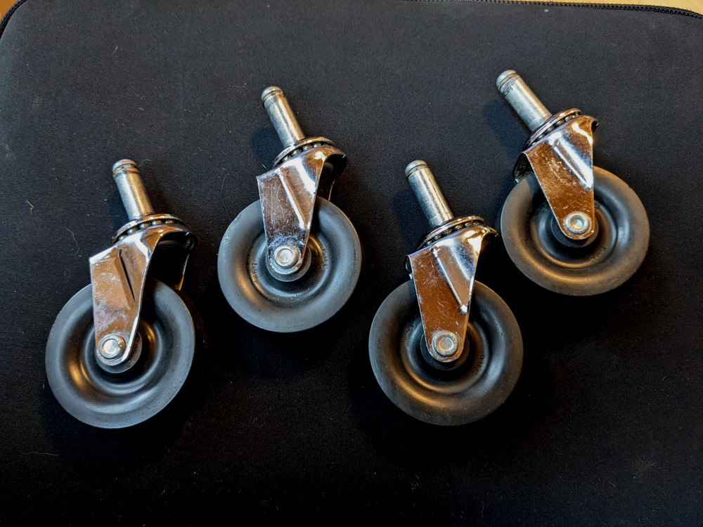 NOS Fender Amplifier Pull Out Casters - Set of 4