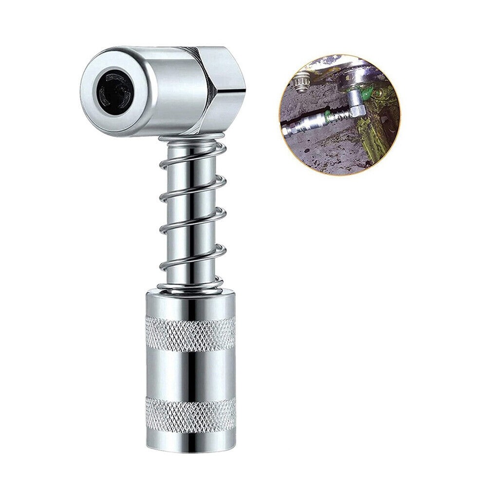 Grease Nozzle Adapter Grease Gun- Accessory 90 Degree Grease Coupler Adapter