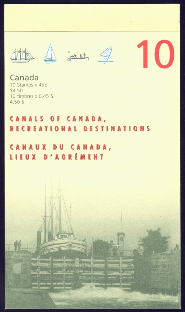 Canada sc#1734a Canals, Booklet Bk208b, Mint-NH