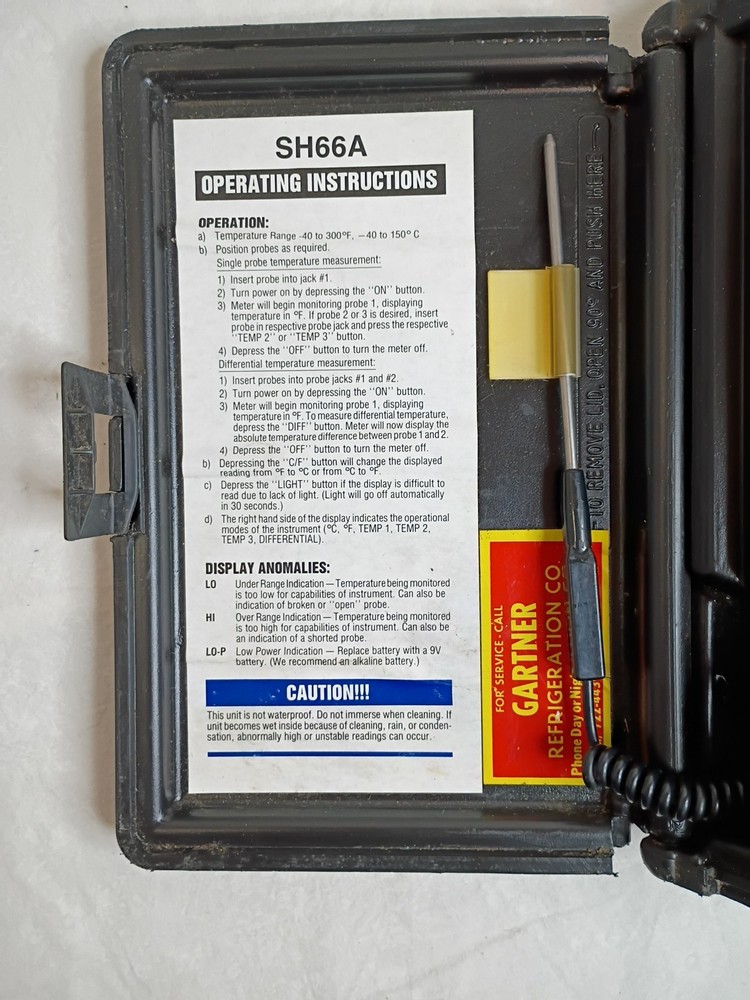 Cooper Electro-Therm SH66A Digital HVAC Thermometer - Fully tested and working.