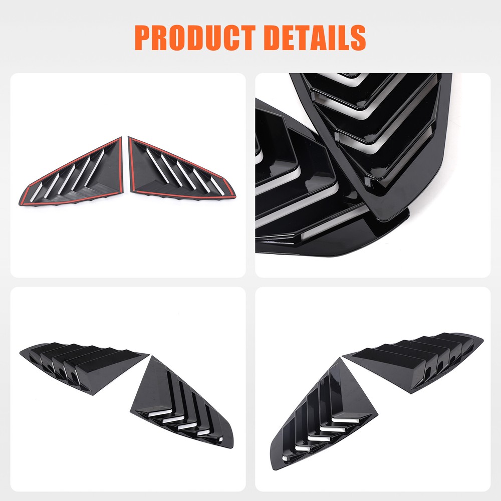 ABS Glossy Black Rear Triangular Louver Trim Panel For BMW 4 Series/i4 2020-2024