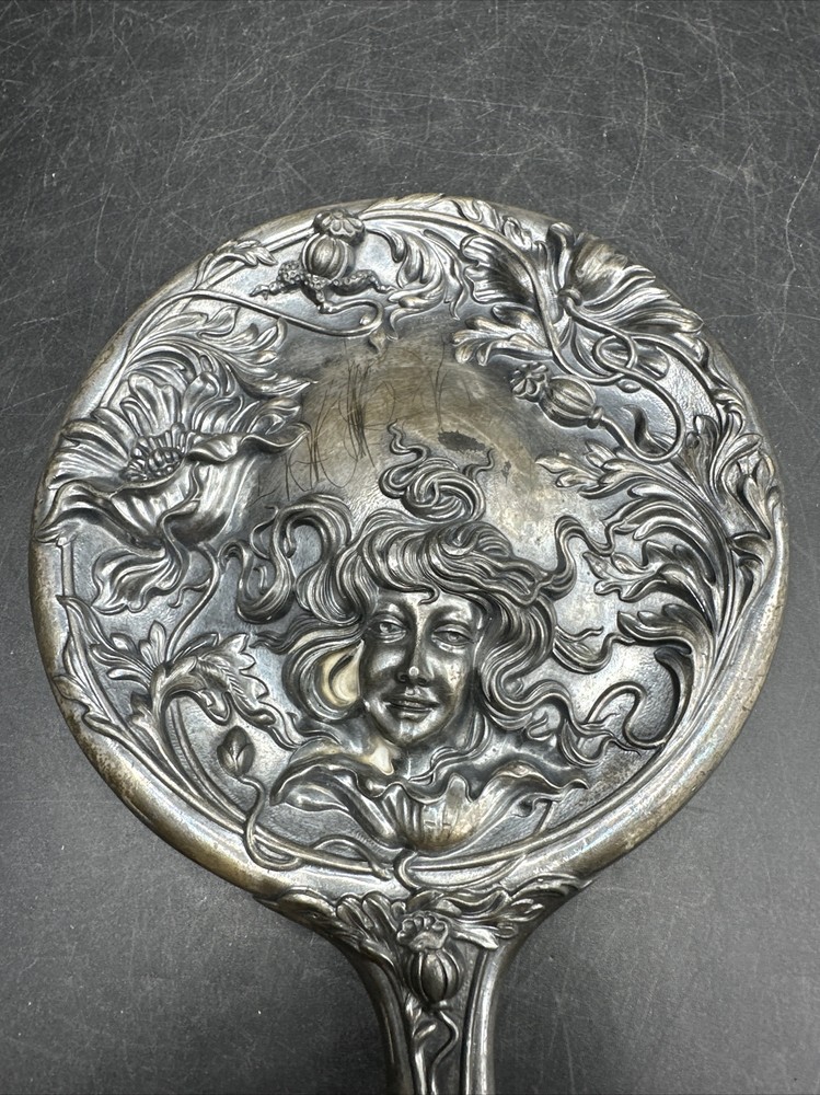 Antique Derby Silver Co Hand Mirror Patent 1891