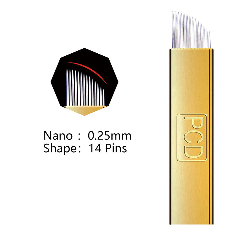 14F Pins Microblading pcd Needle Blade Permanent Makeup Eyebrow Tattoo Needles
