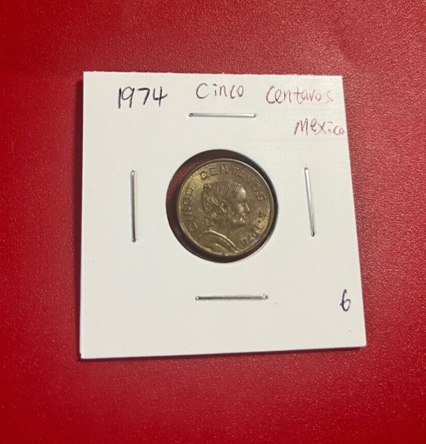 1974 Mexico Cinco Centavos Coin - Nice World Coin !!!