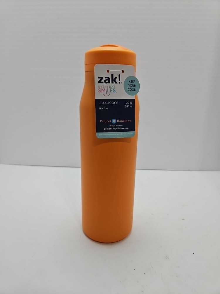 Zak! 20 oz Orange Water Bottle NWT