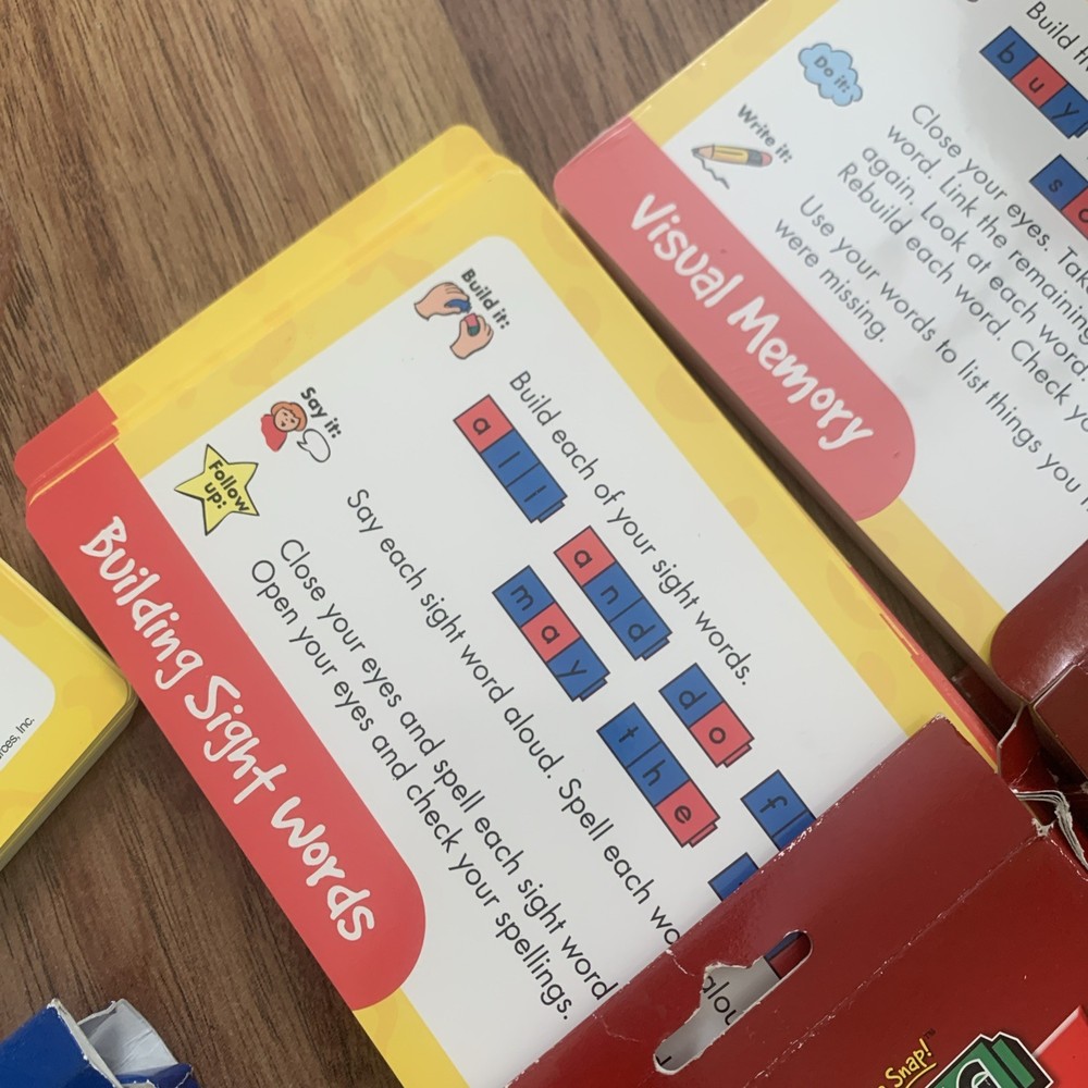 LEARNING RESOURCES READING RODS Sight Words Activity Cards, Word Families