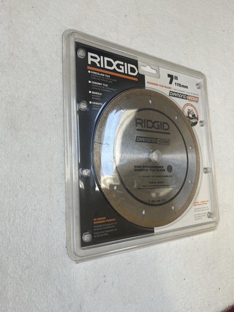Diamond Edge Ridgid 7” 178mm High Performance Diamond Tile Blade NEW