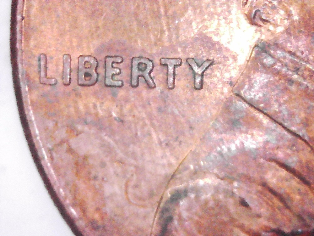 1998-D Lincoln Memorial Cent - Lamination error